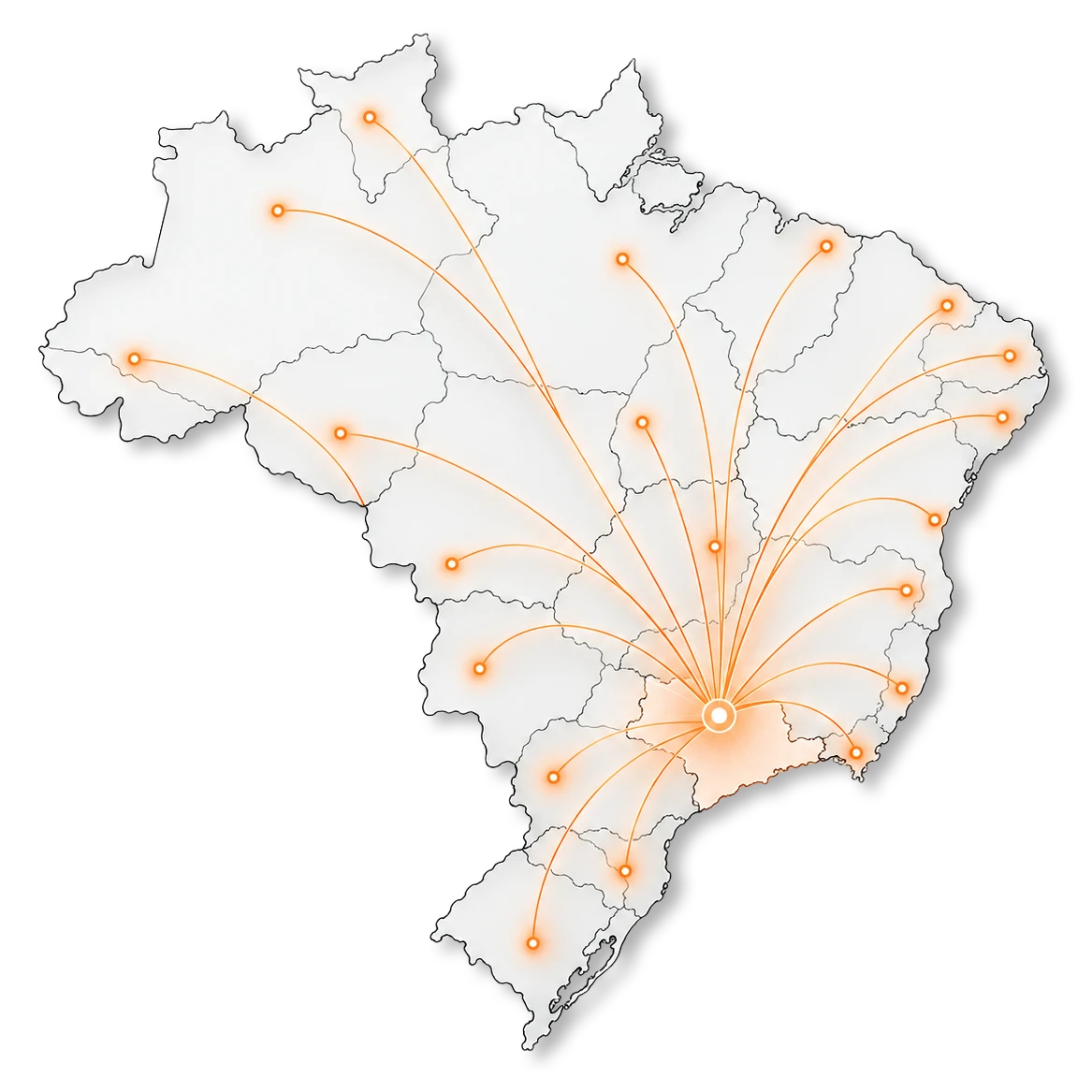 Abrangência nacional a partir de São Paulo