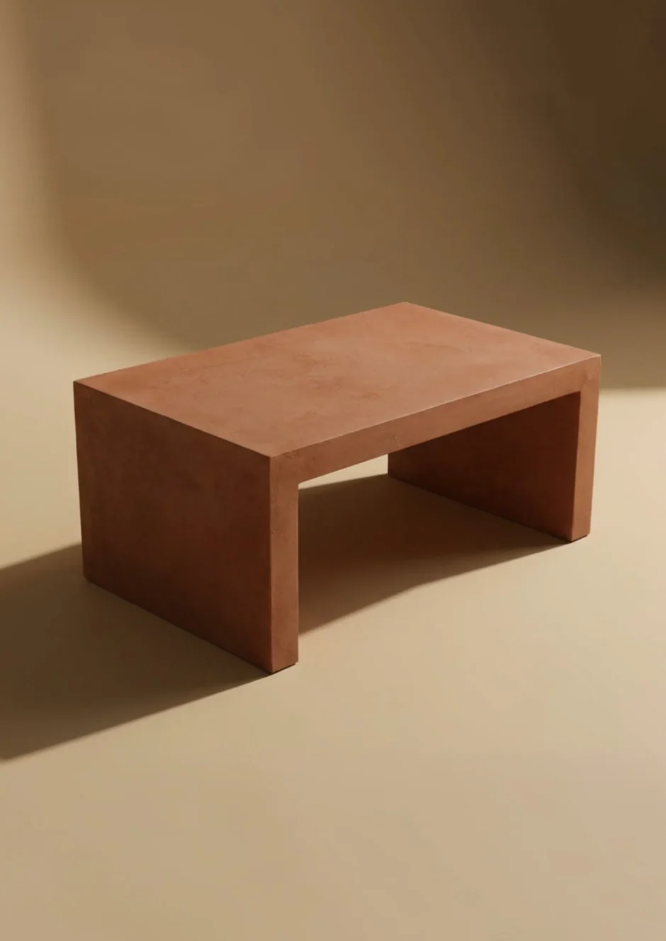 Mesa Tierra in terracotta microcement