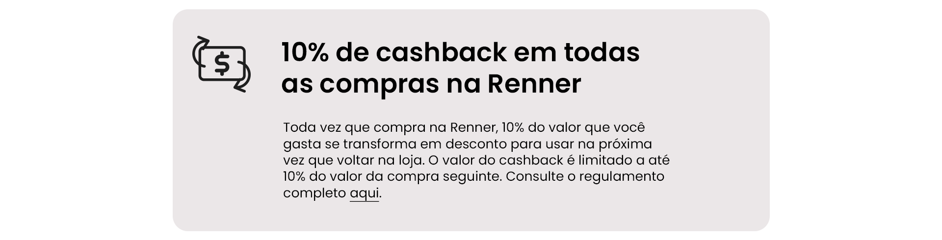10% de cashback